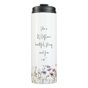 Farbenfrohe Wildblume Thermosbecher