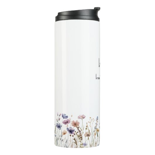 Farbenfrohe Wildblume Thermosbecher (Nach links gedreht)