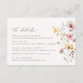 Farbenfrohe Wildblume - Umschließungskarte für Hoc Begleitkarte (Vorderseite)