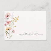 Farbenfrohe Wildblume - Umschließungskarte für Hoc Begleitkarte (Rückseite)