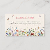 Farbenfrohe Wildblume und Schmetterlinge Begleitkarte (Vorderseite)