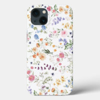 Farbenfrohe Wildblume Wasserfarbe Wiese