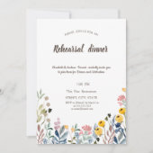 Farbenfrohe Wildblume Wasserfarbe Wiese Einladung (Vorderseite)