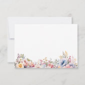 Farbenfrohe Wildblume Wedding RSVP Card Karte (Rückseite)