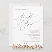 Farbenfrohe Wildblume | WiesenBrautparty Einladung (Vorderseite)