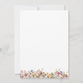 Farbenfrohe Wildblume | WiesenBrautparty Einladung (Rückseite)