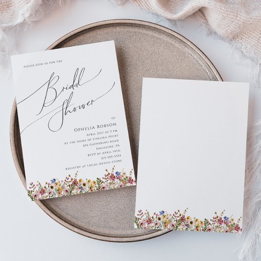 Farbenfrohe Wildblume | WiesenBrautparty Einladung