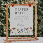 Farbenfrohe Wildblume Windeln Raffle Babydusche Ze Poster