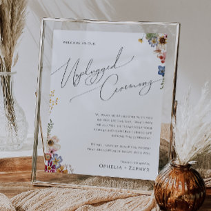 Farbenfrohe Wildblume   Zeremonie ohne Anschluss Poster