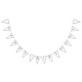 Farbenfrohe Wildblume zum Geburtstag Wimpelkette (Alle)