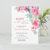 Farbenfrohe Wildblumen Baby in Bloom Baby Dusche Einladung (Stehend Vorderseite)