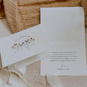 Farbenfrohe Wildblumen Baby Shower für das kleine Dankeskarte