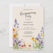 Farbenfrohe Wildblumen Benutzerdefiniertes Party Einladung (Vorderseite)