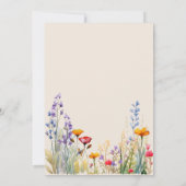 Farbenfrohe Wildblumen Benutzerdefiniertes Party Einladung (Rückseite)