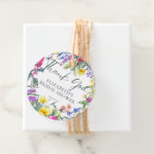 Farbenfrohe Wildblumen Blumenkalligrafie Geschenkanhänger (Beispiel)