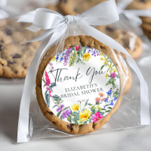 Farbenfrohe Wildblumen Blumenkalligrafie