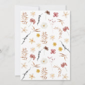 Farbenfrohe Wildblumen boho Wedding Einladung (Rückseite)