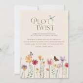 Farbenfrohe Wildblumen-Botanik-Plot-Twist-Hochzeit Save The Date (Vorderseite)