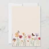 Farbenfrohe Wildblumen-Botanik-Plot-Twist-Hochzeit Save The Date (Rückseite)
