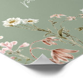 Farbenfrohe Wildblumen Brautparty Karten Geschenke Poster (Ecke)