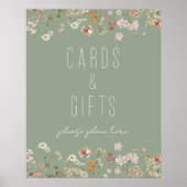 Farbenfrohe Wildblumen Brautparty Karten Geschenke Poster (Vorne)