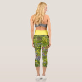 Farbenfrohe Wildblumen Capri Leggings (Rückseite)