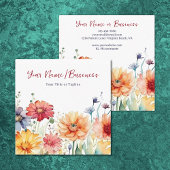 Farbenfrohe Wildblumen Der blühende Blumengarten Quadratische Visitenkarte
