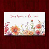 Farbenfrohe Wildblumen Der blühende Blumengarten Visitenkarte