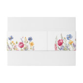 Farbenfrohe Wildblumen Einladung Bauchband Einladungsbanderole (Rückseitenbeispiel)