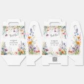 Farbenfrohe Wildblumen Elegante Große Hochzeit Geschenkschachtel (Ungeklappt)