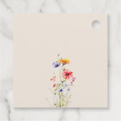 Farbenfrohe Wildblumen Elegante Hochzeit Vielen Da Geschenkanhänger (Rückseite)