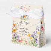 Farbenfrohe Wildblumen Elegante Hochzeit Vielen Da Geschenkschachtel (Vorderseite)