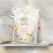 Farbenfrohe Wildblumen Elegante Hochzeit Vielen Da Geschenkschachtel