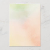 Farbenfrohe Wildblumen Elegantes Hochzeitsmenü Menükarte (Rückseite)