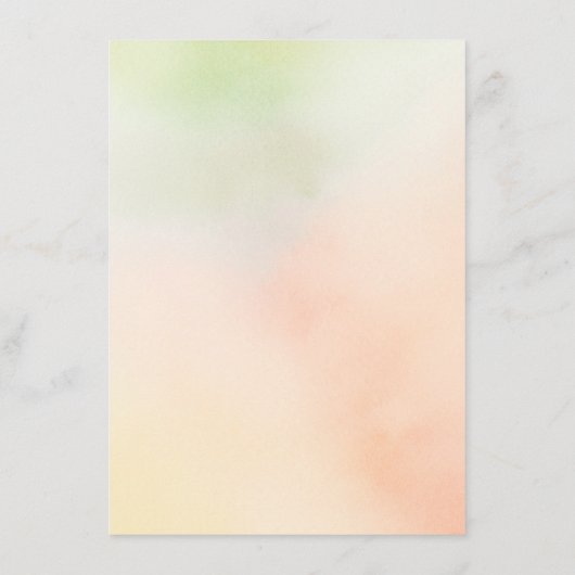 Farbenfrohe Wildblumen Elegantes Hochzeitsmenü Menükarte (Rückseite)