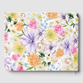 Farbenfrohe Wildblumen Frühblühgarten Hochzeit Gästebuch (Rückseite)