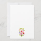 Farbenfrohe Wildblumen Frühjahrssehen Einladung (Rückseite)