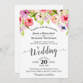 Farbenfrohe Wildblumen Frühjahrssehen Einladung (Vorne/Hinten)