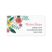 Farbenfrohe Wildblumen Frühlingsblumen Wasserfarbe