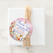 Farbenfrohe Wildblumen Garden Tee Party Danke Geschenkanhänger (Beispiel)