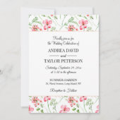 Farbenfrohe Wildblumen Hochzeit Einladung (Vorderseite)