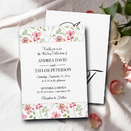 Farbenfrohe Wildblumen Hochzeit Einladung