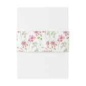 Farbenfrohe Wildblumen Hochzeit Einladungsbanderole (Rückseitenbeispiel)