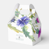 Farbenfrohe Wildblumen Hochzeit Geschenkschachtel (Vorderseite)