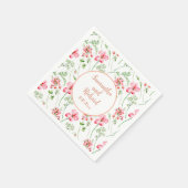 Farbenfrohe Wildblumen Hochzeit Serviette (Ecke)