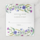 Farbenfrohe Wildblumen Hochzeitsbegleitung Platzkarte (Außenseite Aufgefaltet)