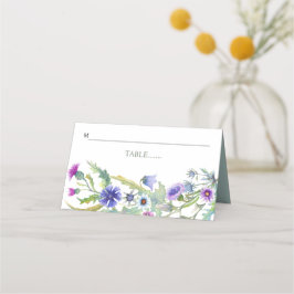 Farbenfrohe Wildblumen Hochzeitsbegleitung Platzkarte