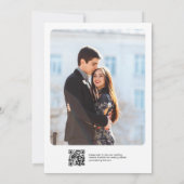 Farbenfrohe Wildblumen Hochzeitskode Foto und Qr-C Einladung (Rückseite)