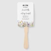 Farbenfrohe Wildblumen Hochzeitsprogramm Fan Fächer (Vorderseite)