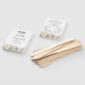 Farbenfrohe Wildblumen Hochzeitsprogramm Fan Fächer (Non-assembled)